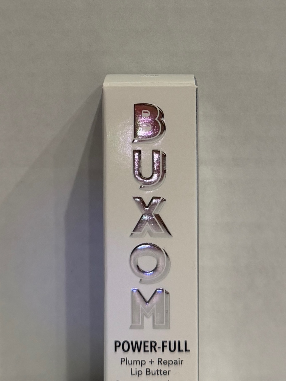 Buxom White with Iridescent Silver Lettering Wall Art